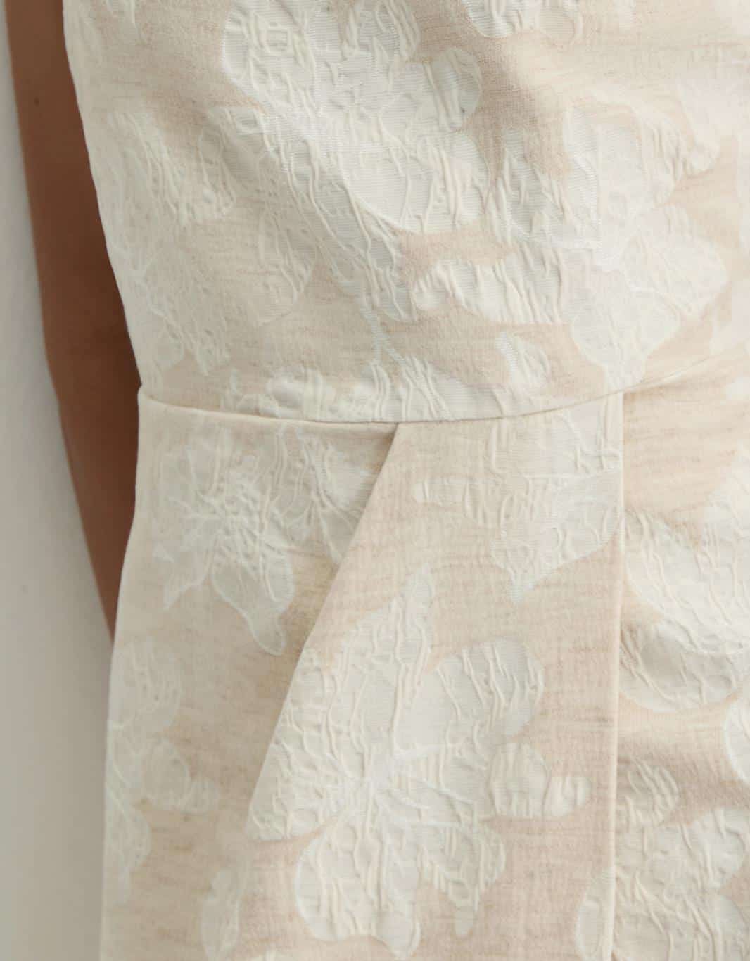 Vestido Midi Jacquard Natural