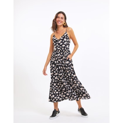 Vestido Midi Mini Margaridas Pb