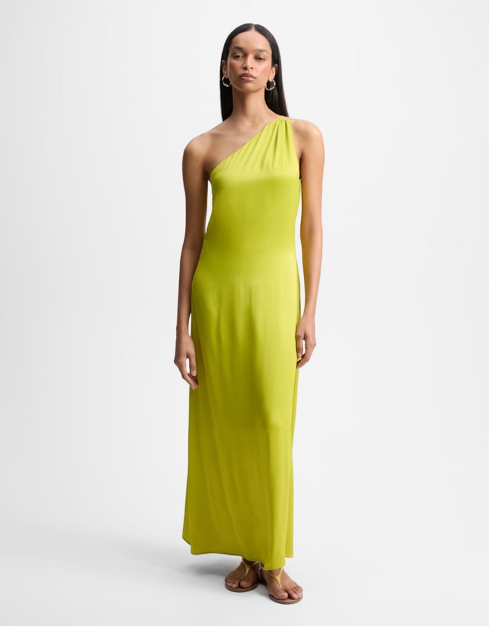 Shoulder — Vestido Midi Um Ombro Só