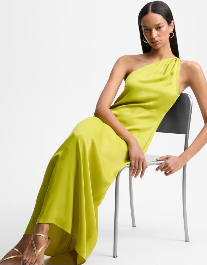 Vestido Midi Um Ombro Só