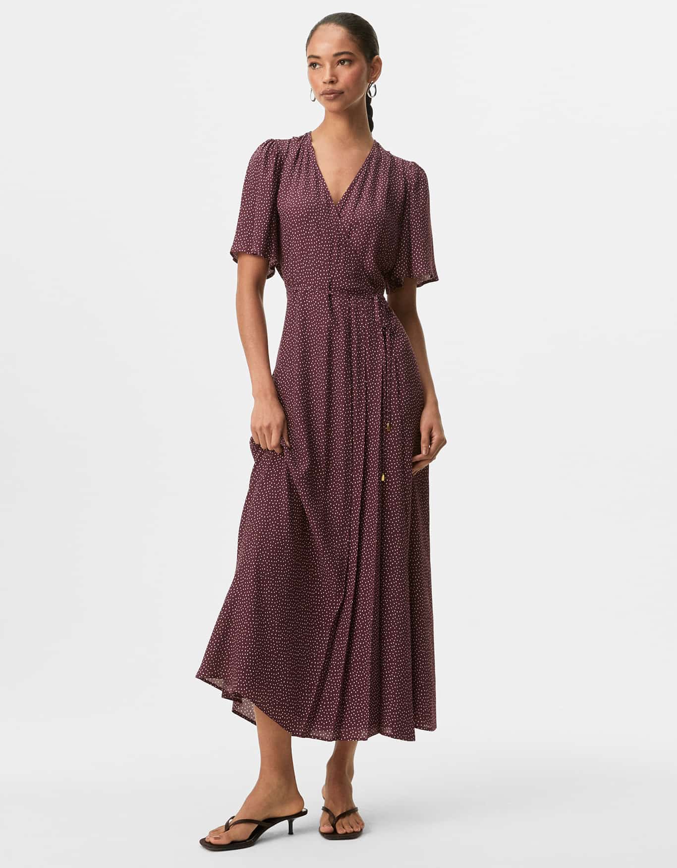 Vestido Mini Poá Berry