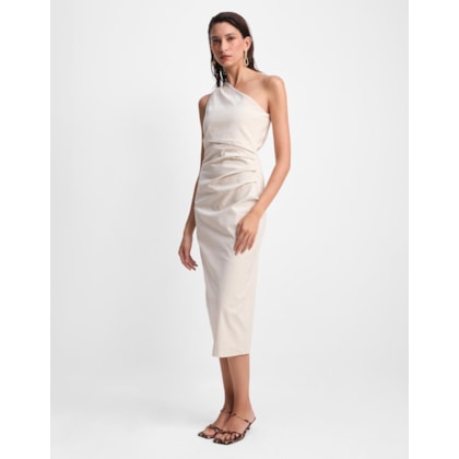 Vestido Ombro Só Com Linho 360