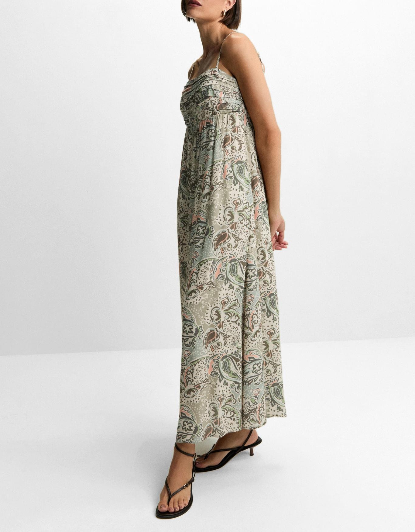 Vestido Paisley Areia