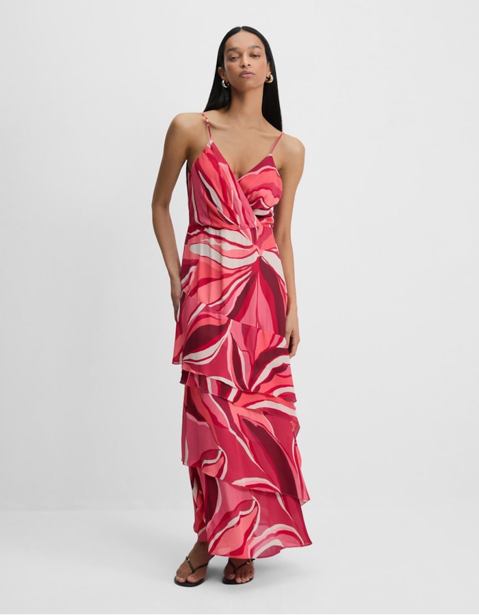 Shoulder — Vestido Pinceladas Vermelhas