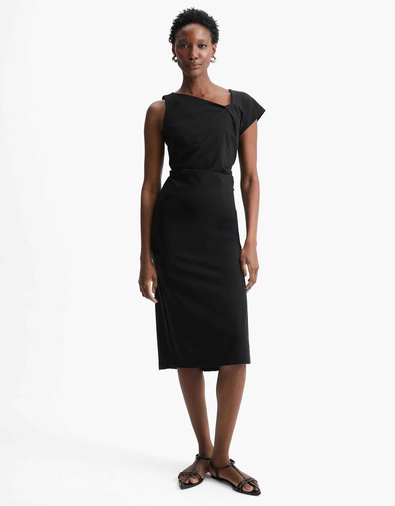 Vestido Pregas Lateral