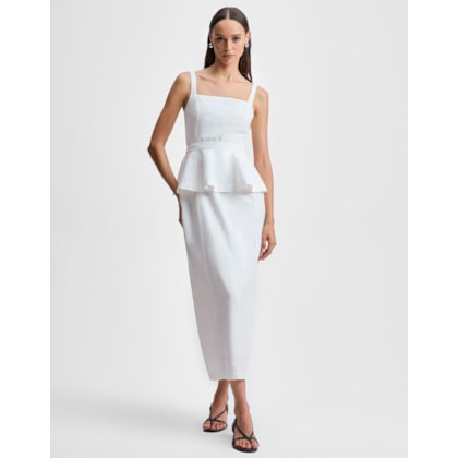 Vestido Reto Com Peplum