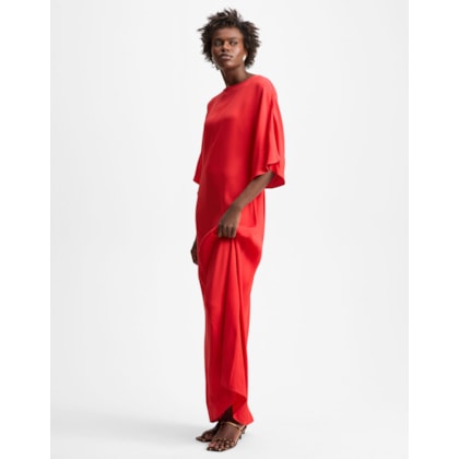 Vestido Reto Manga Ampla