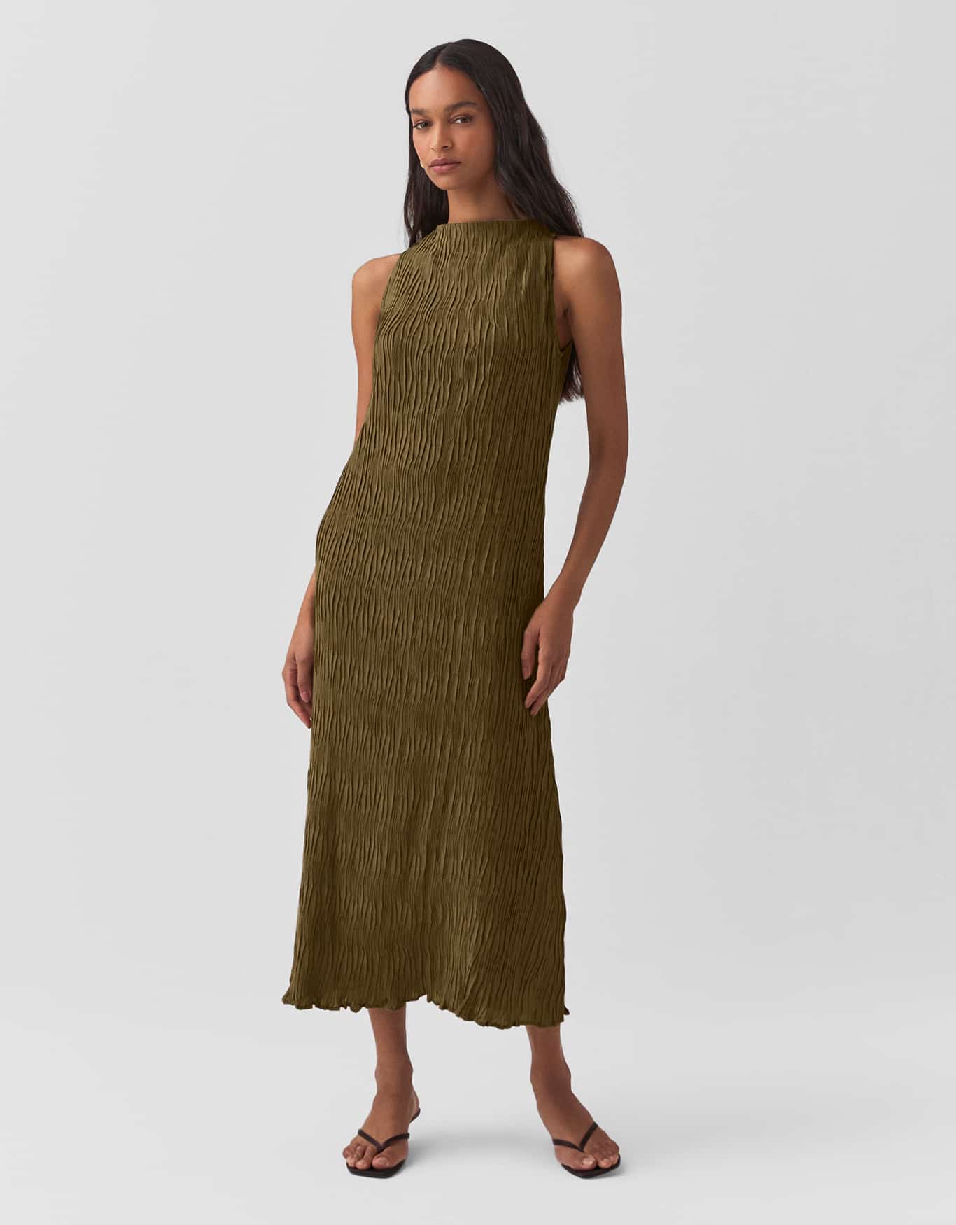 Vestido Texturizado Reto