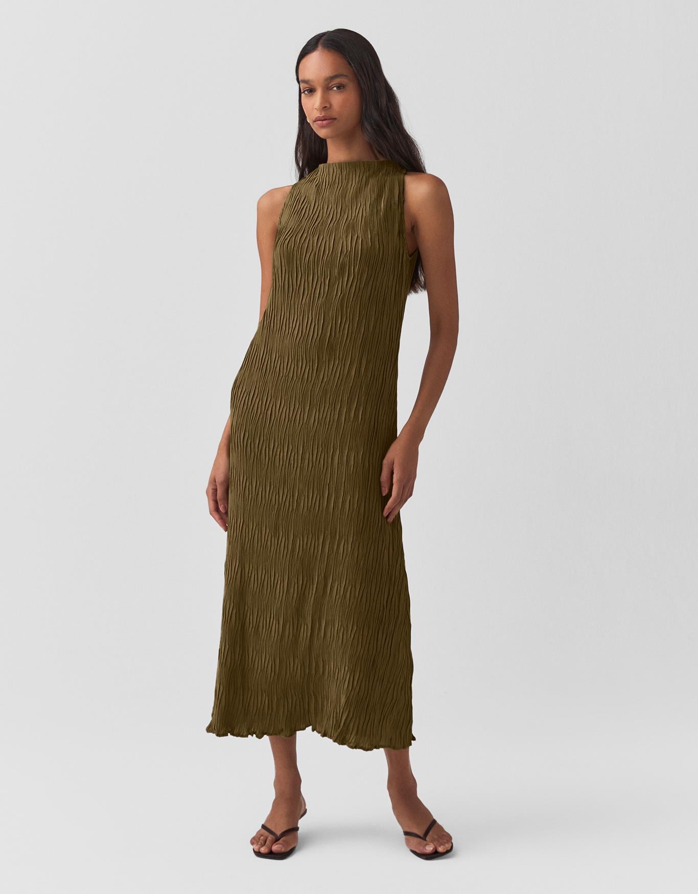 Vestido Texturizado Reto