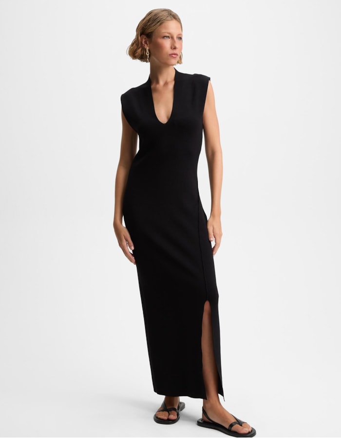 Shoulder — Vestido Tricot Decote V